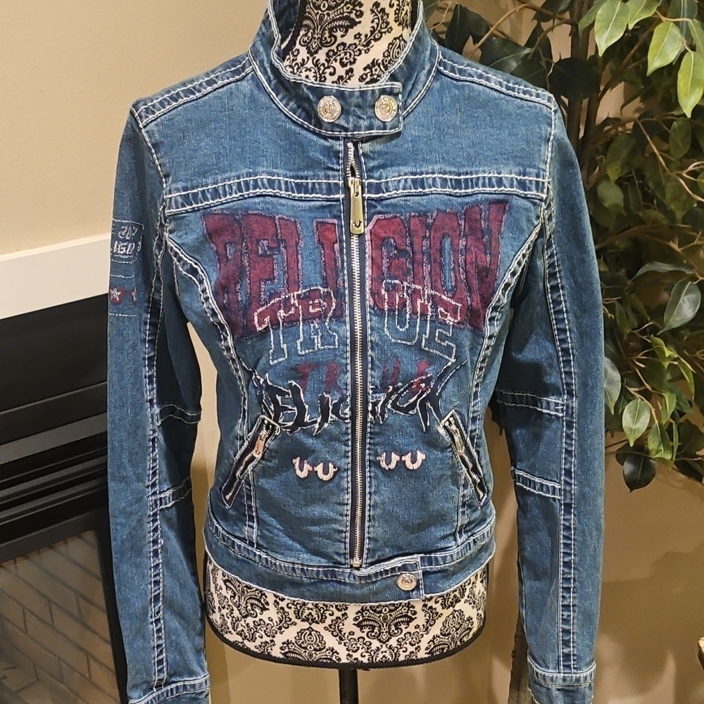 TRUE RELIGION - Shrunken MOTO Jacket - Sz XL - NWT